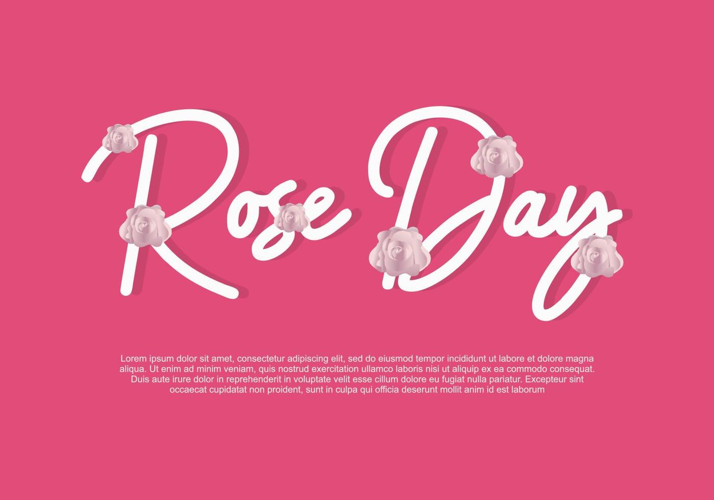 Rose day background for welfare of cancer patient red purple flower vector