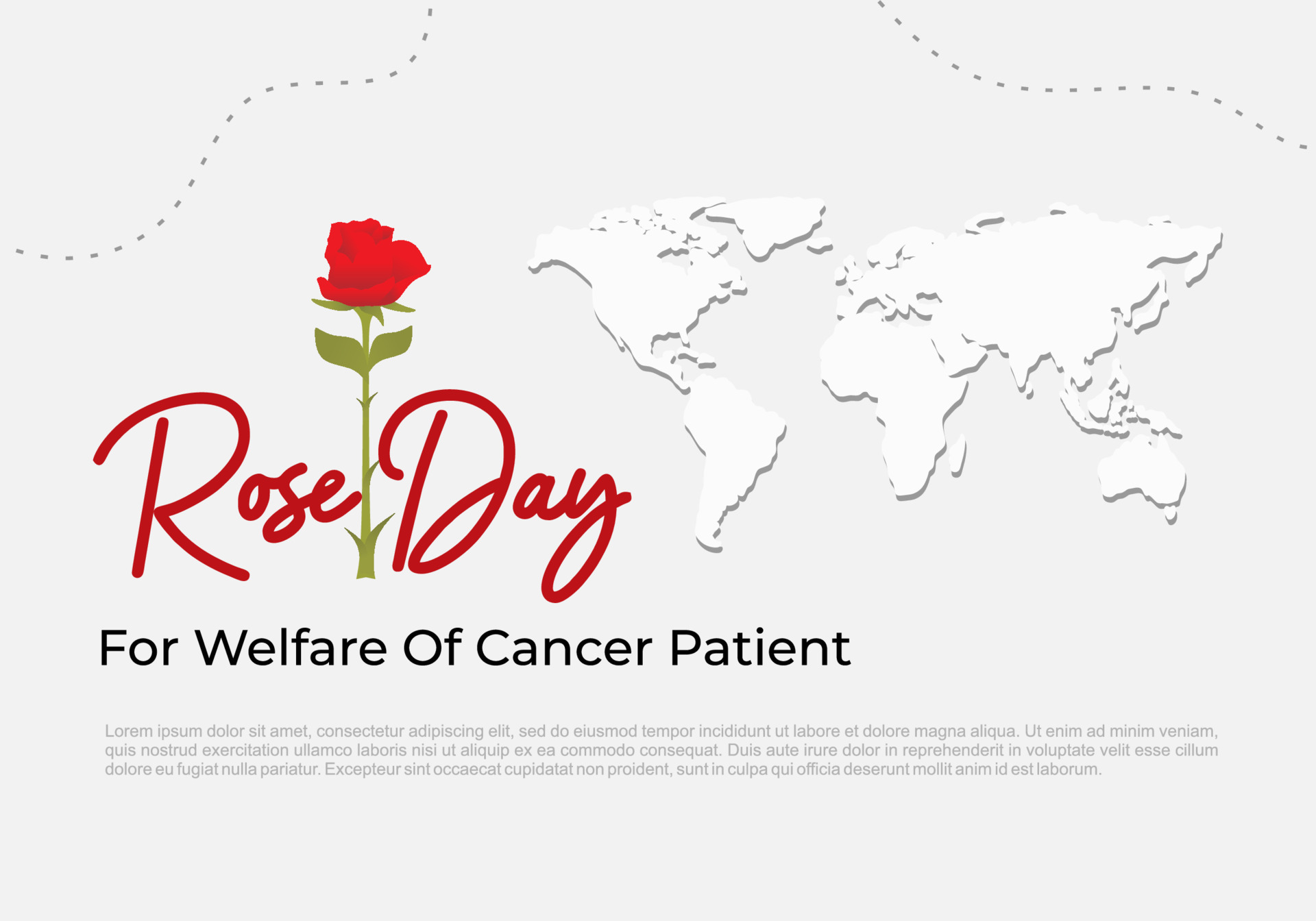 rose-day-background-for-welfare-of-cancer-patient-with-red-flower-map