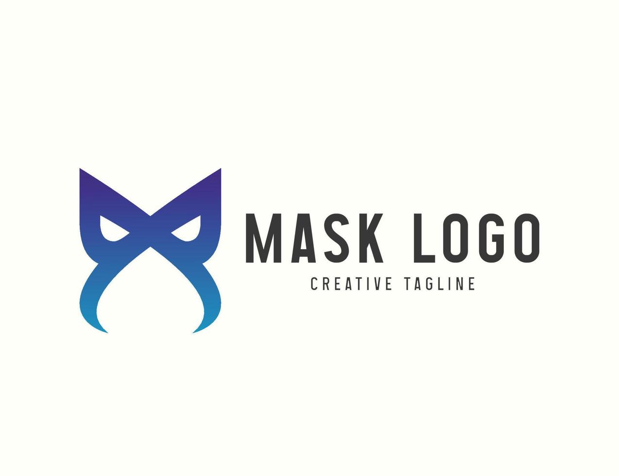 diseño de logotipo de máscara vector