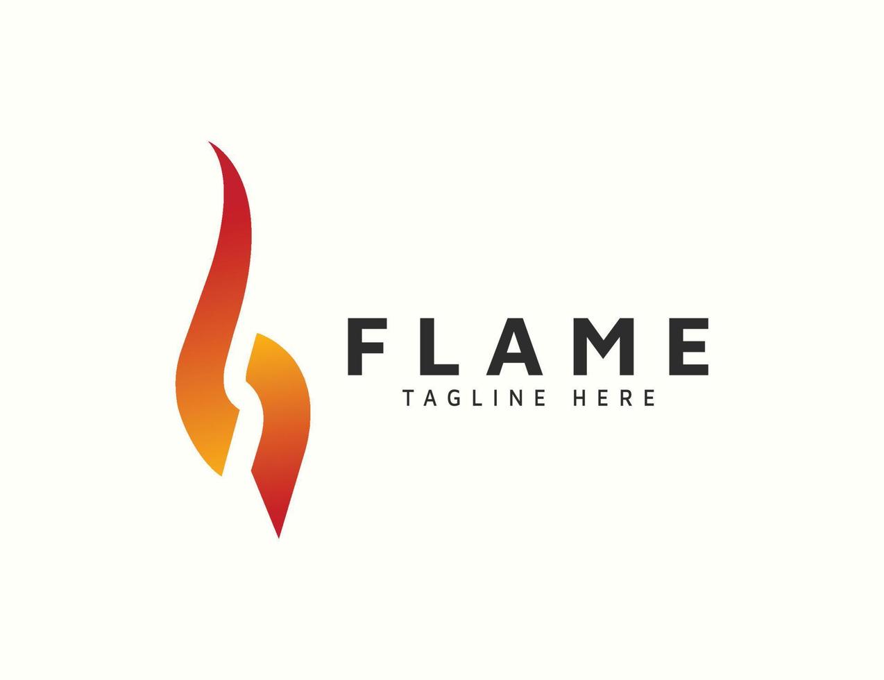 Flame logo design vector