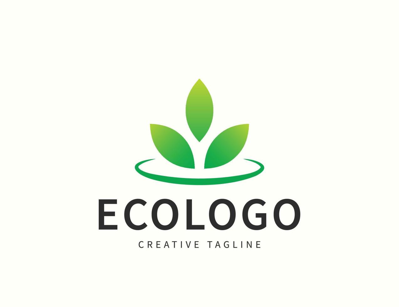 ecología naturaleza hoja verde diseño de logotipo vector