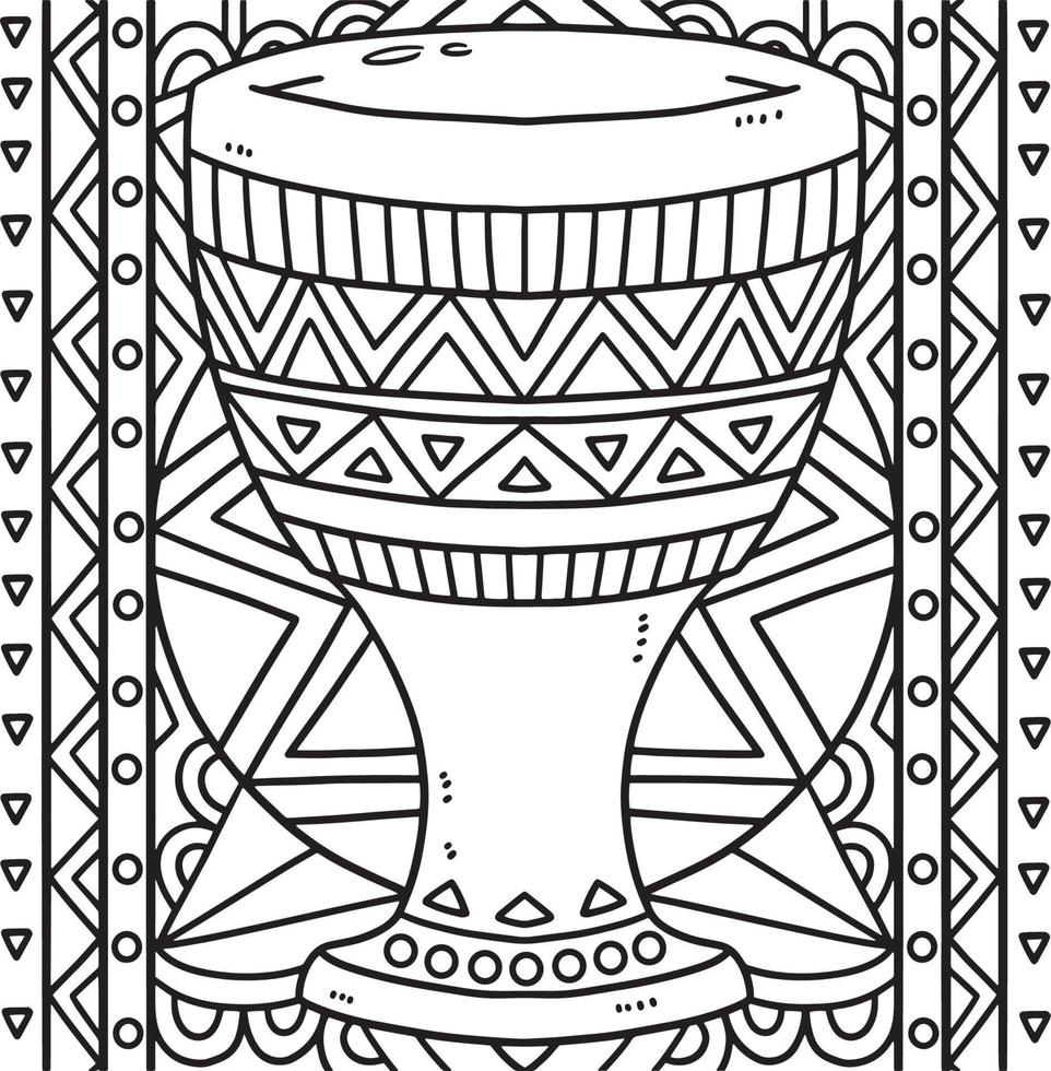 Kwanzaa Unity Cup Coloring Page for Kids vector