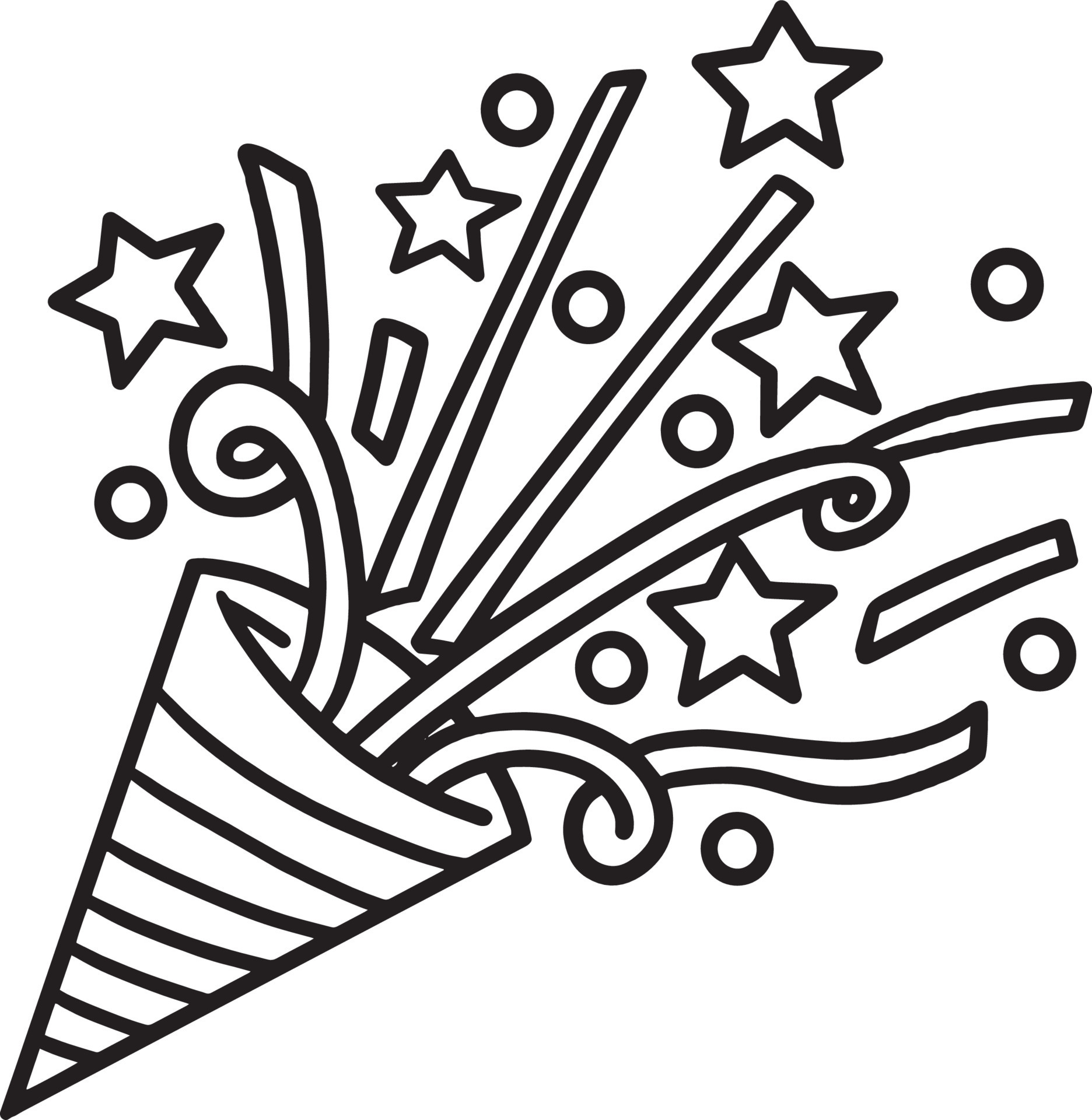 Confetti Coloring Pages: Confetti Coloring Page