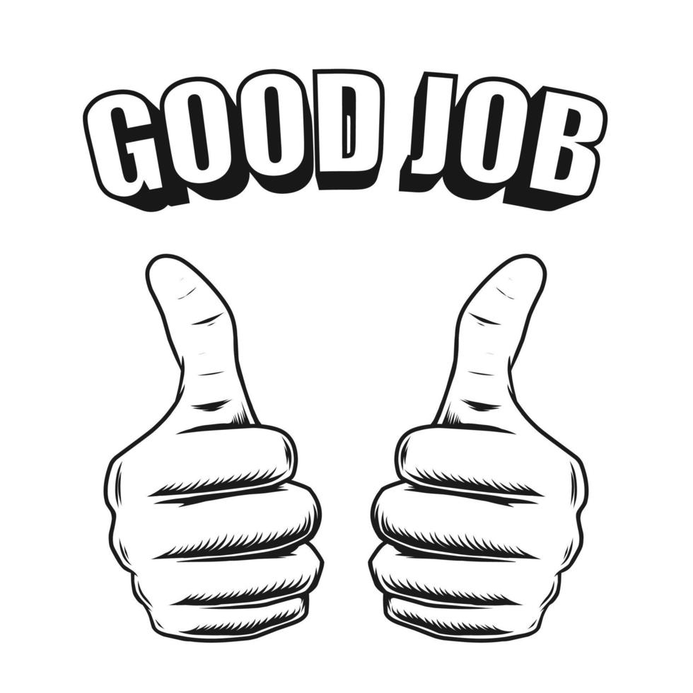 Good Job Hand Symbol Design 11415958 Vector Art At Vecteezy