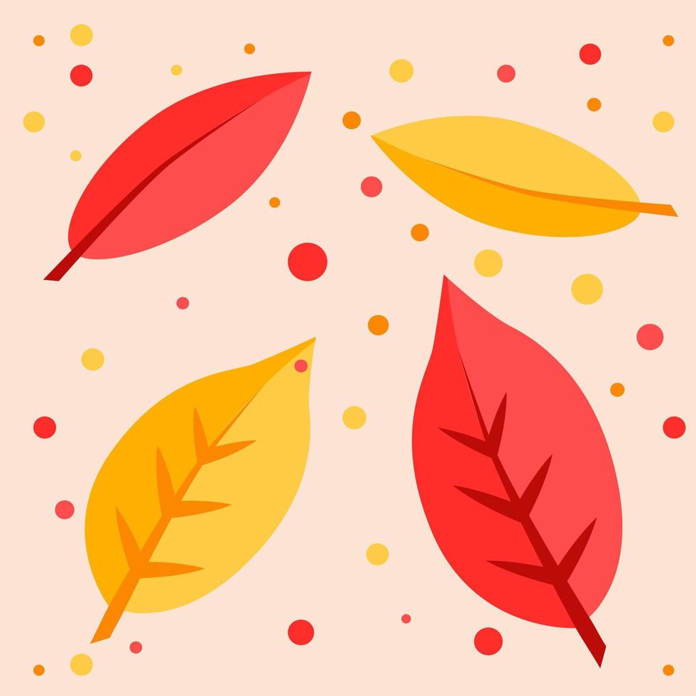 conjunto de hojas de otoño. otoño vector