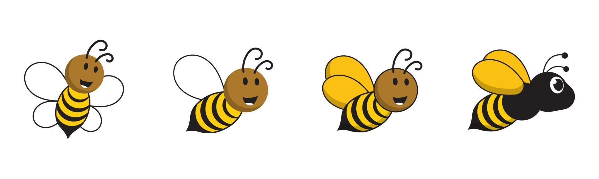 conjunto de iconos de abeja plantilla de diseño ilustración vectorial vector