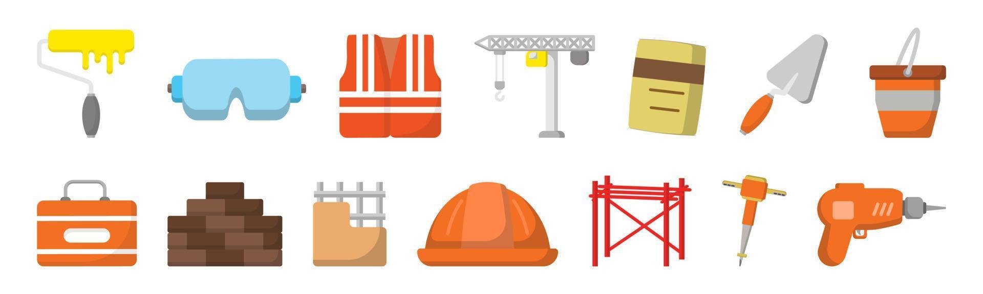 Contruction icon set design template vector illustration