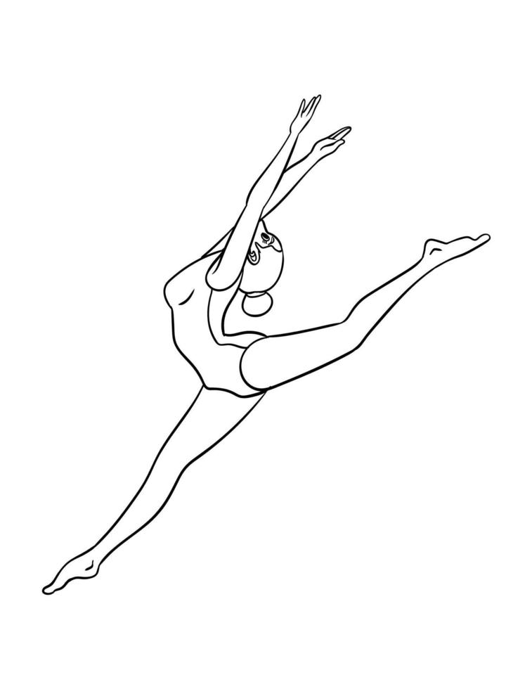 Gymnastics Isolated Coloring Page for Kids 11416455 Vector Art at Vecteezy