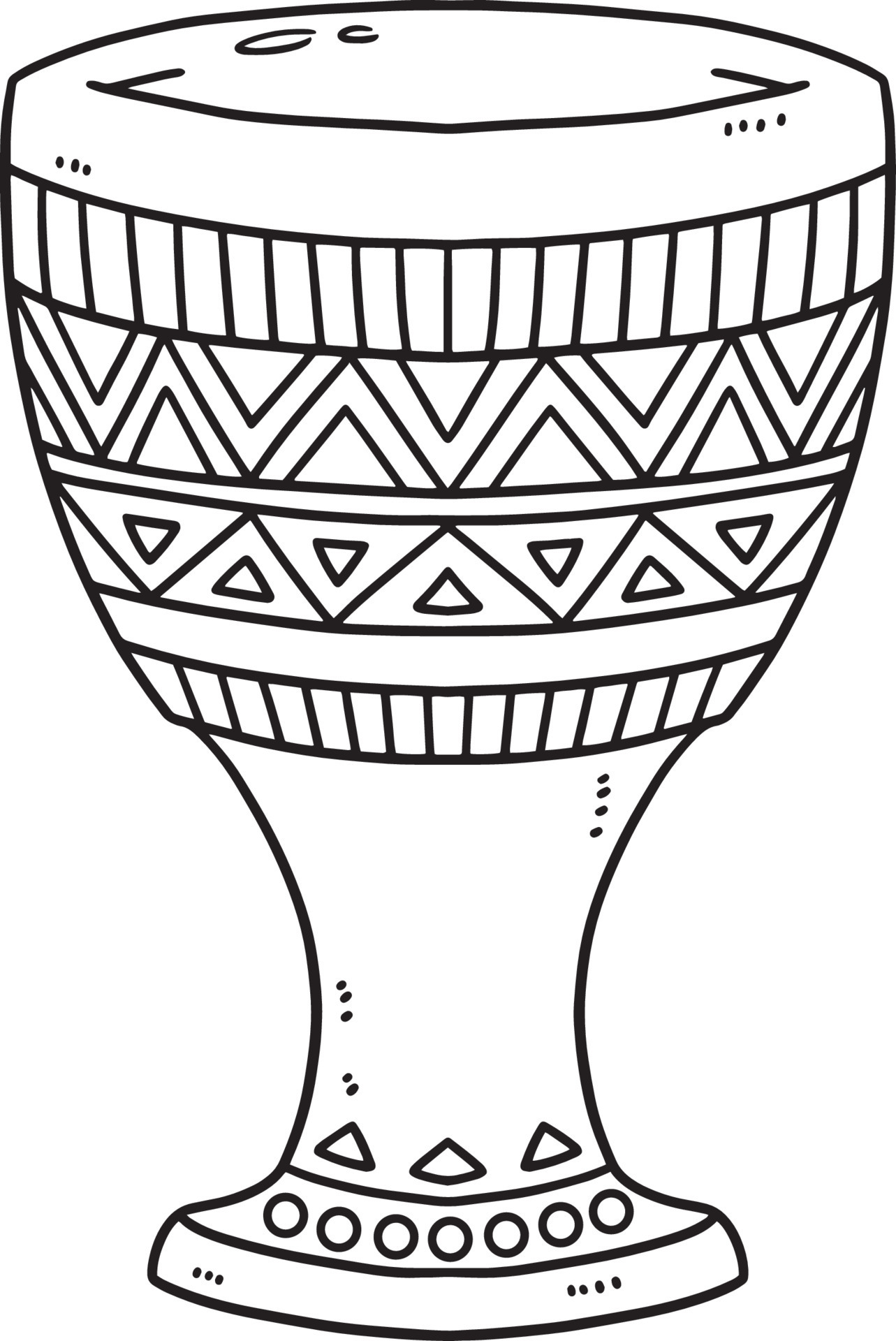 Kwanzaa Unity Cup Isolated Coloring Page for Kids 11416481 Vector Art