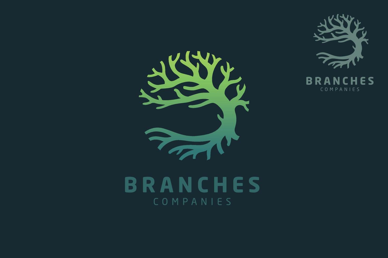 Green Tree vector logo this beautiful tree is a symbol of life, beauty, growth, strength, and good health.