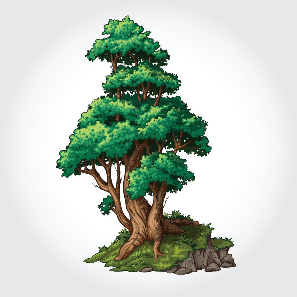 ilustración de vector de árbol verde. ilustración de vector de concepto para su diseño.