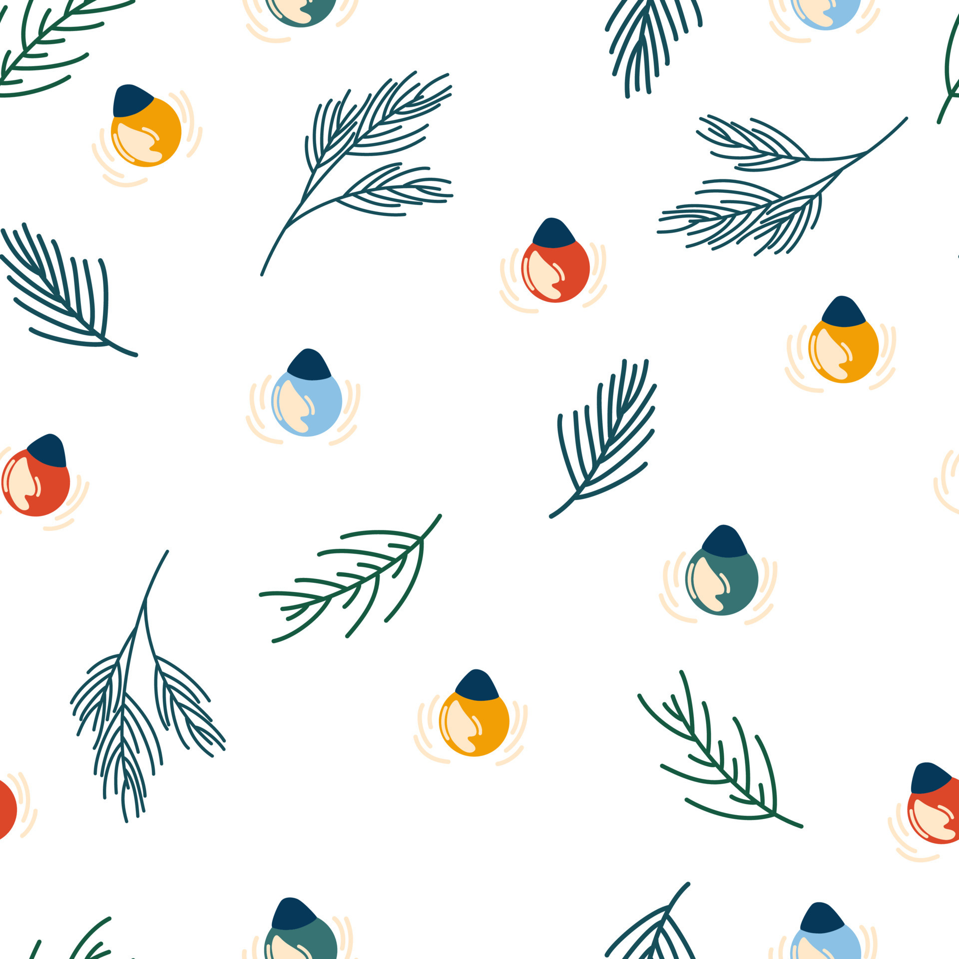 Christmas lights seamless pattern. Colored garland for interior