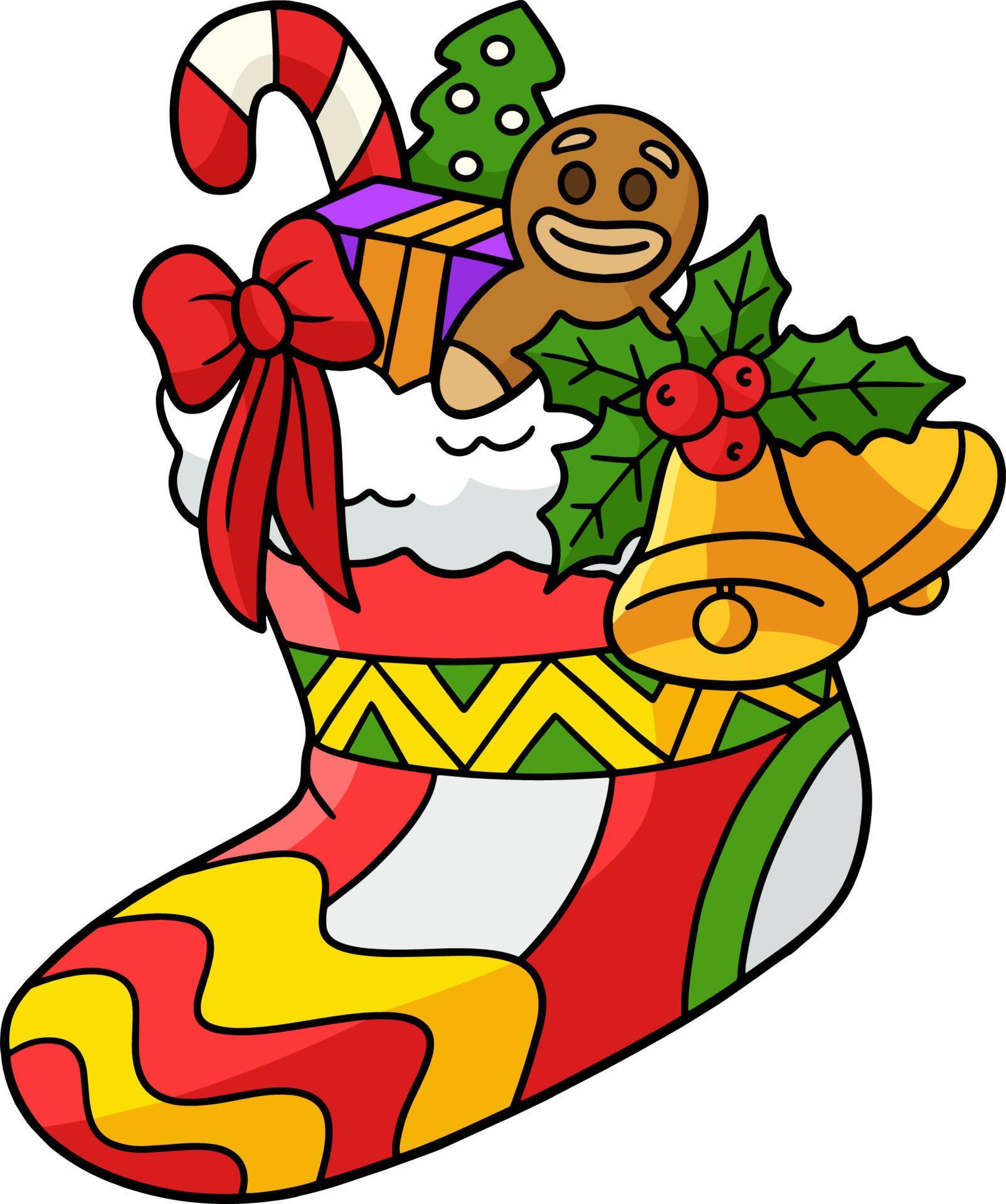 Christmas Stocking Cartoon Colored Clipart 11416883 Vector Art at Vecteezy