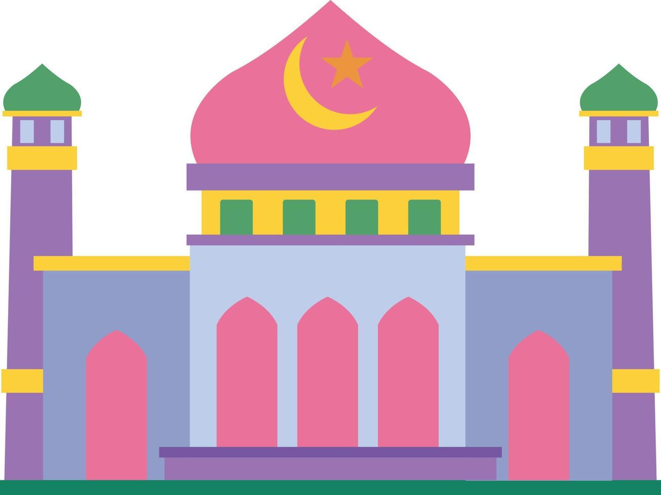 This is an Islamic mosque. vector