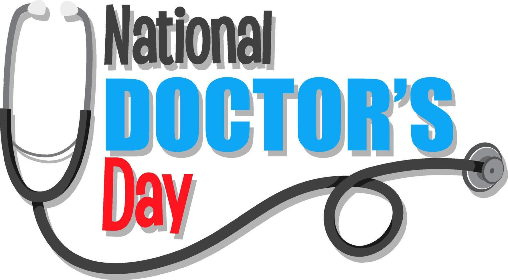 National doctor day in July logo vector