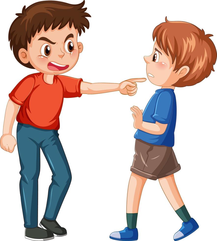 A boy get bullied by his friend vector