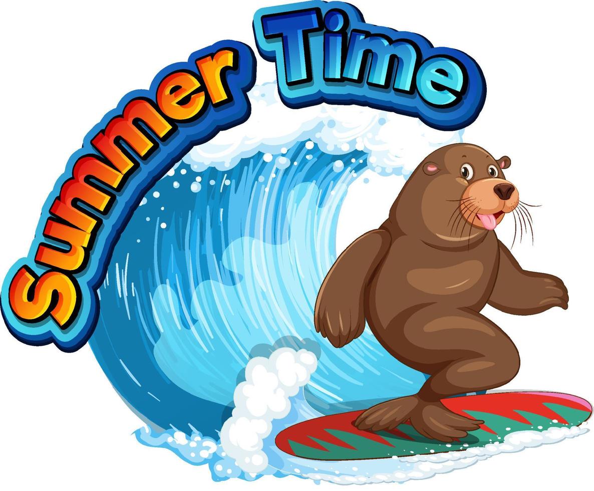 Sea lion cartoon character with summer time word 11417440 Vector Art at Vecteezy Sea lion cartoon character with summer time word 11417440 Vector Art at Vecteezy