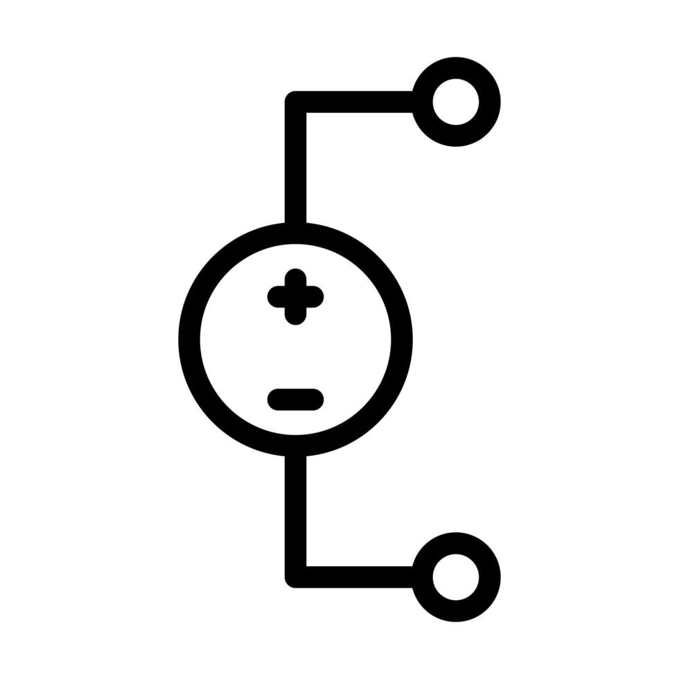 DC Voltage Source Icon Design vector