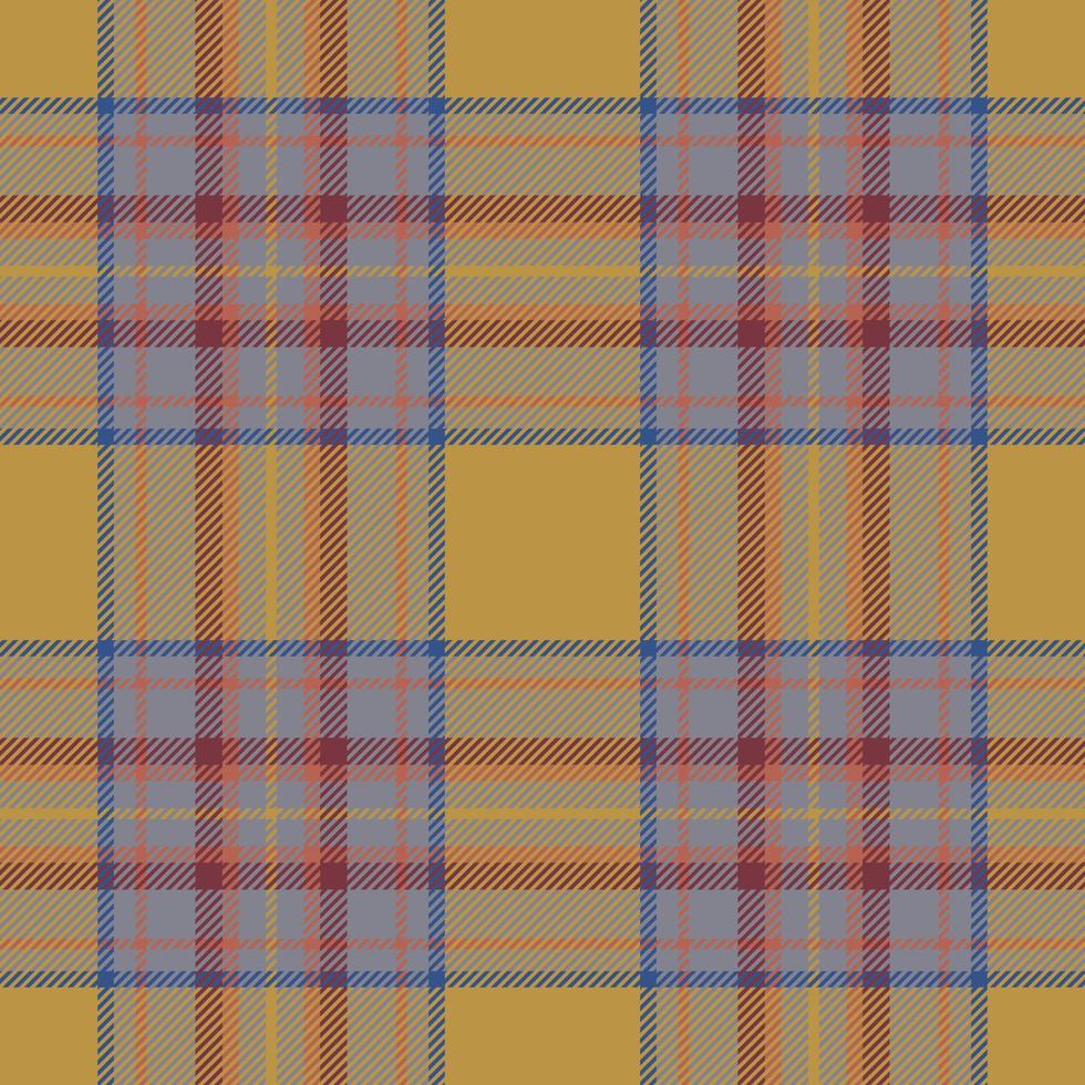 Plaid seamless pattern. Check fabric texture. Vector textile print.