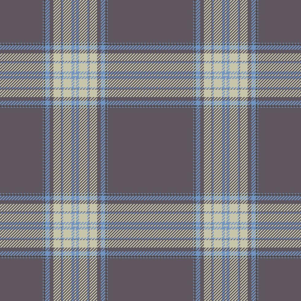 Plaid seamless pattern. Check fabric texture. Vector textile print.