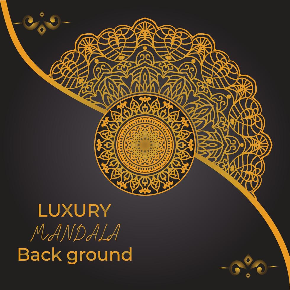 Luxury ornamental mandala design background template vector