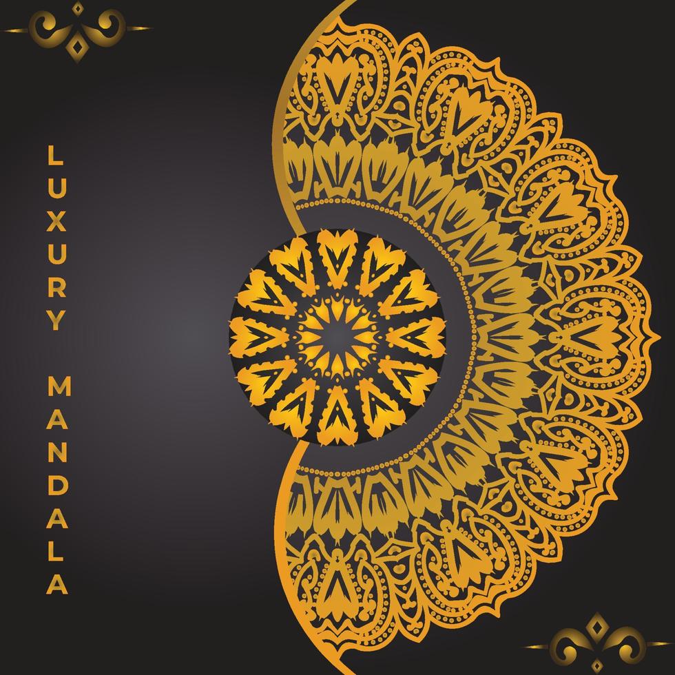 plantilla de fondo de diseño de mandala ornamental de lujo vector