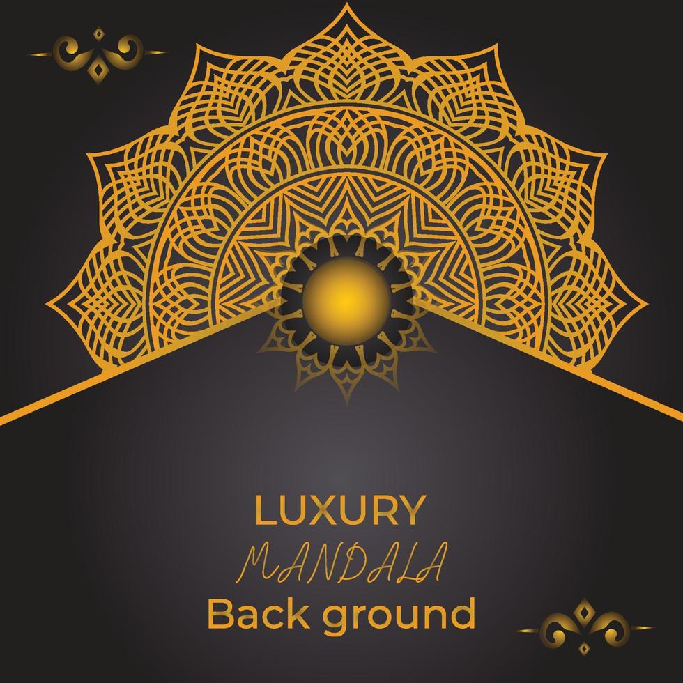 Luxury ornamental mandala design background template vector