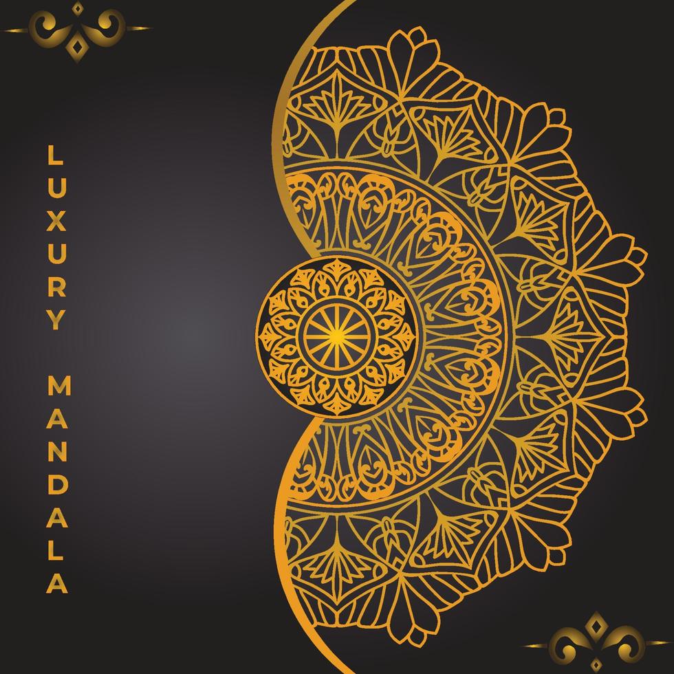 Luxury ornamental mandala design background template vector