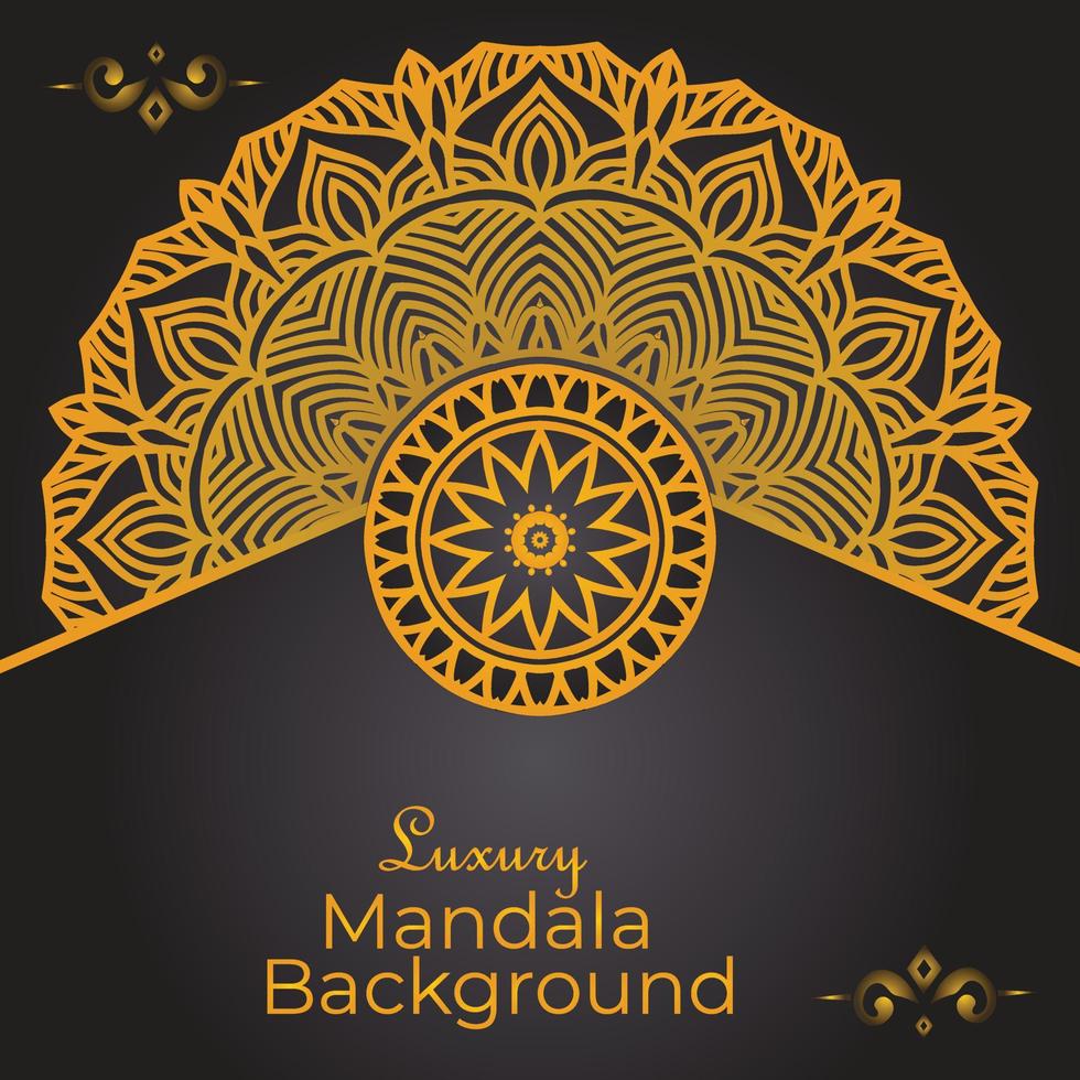 Luxury ornamental mandala design background template vector