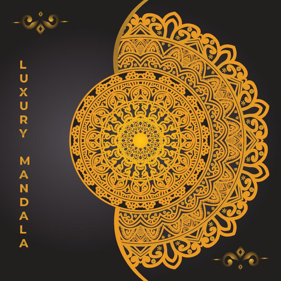 Luxury ornamental mandala design background template vector