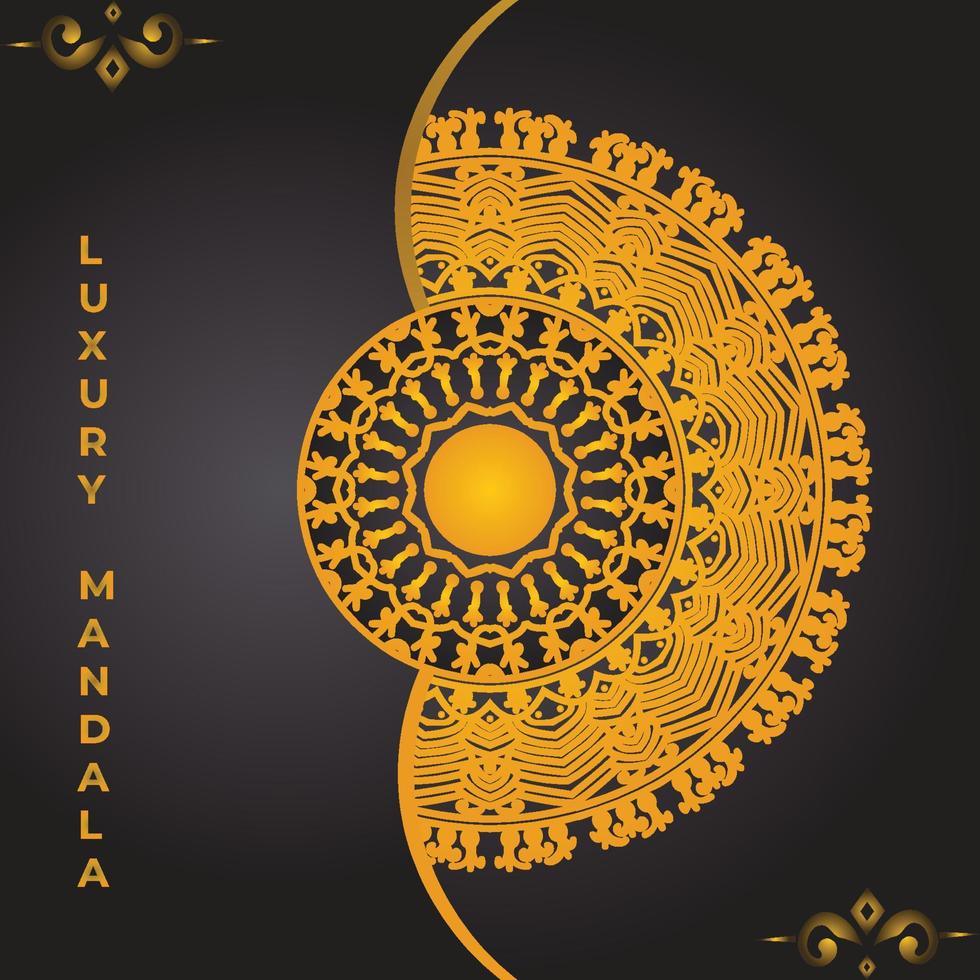 Luxury ornamental mandala design background template vector