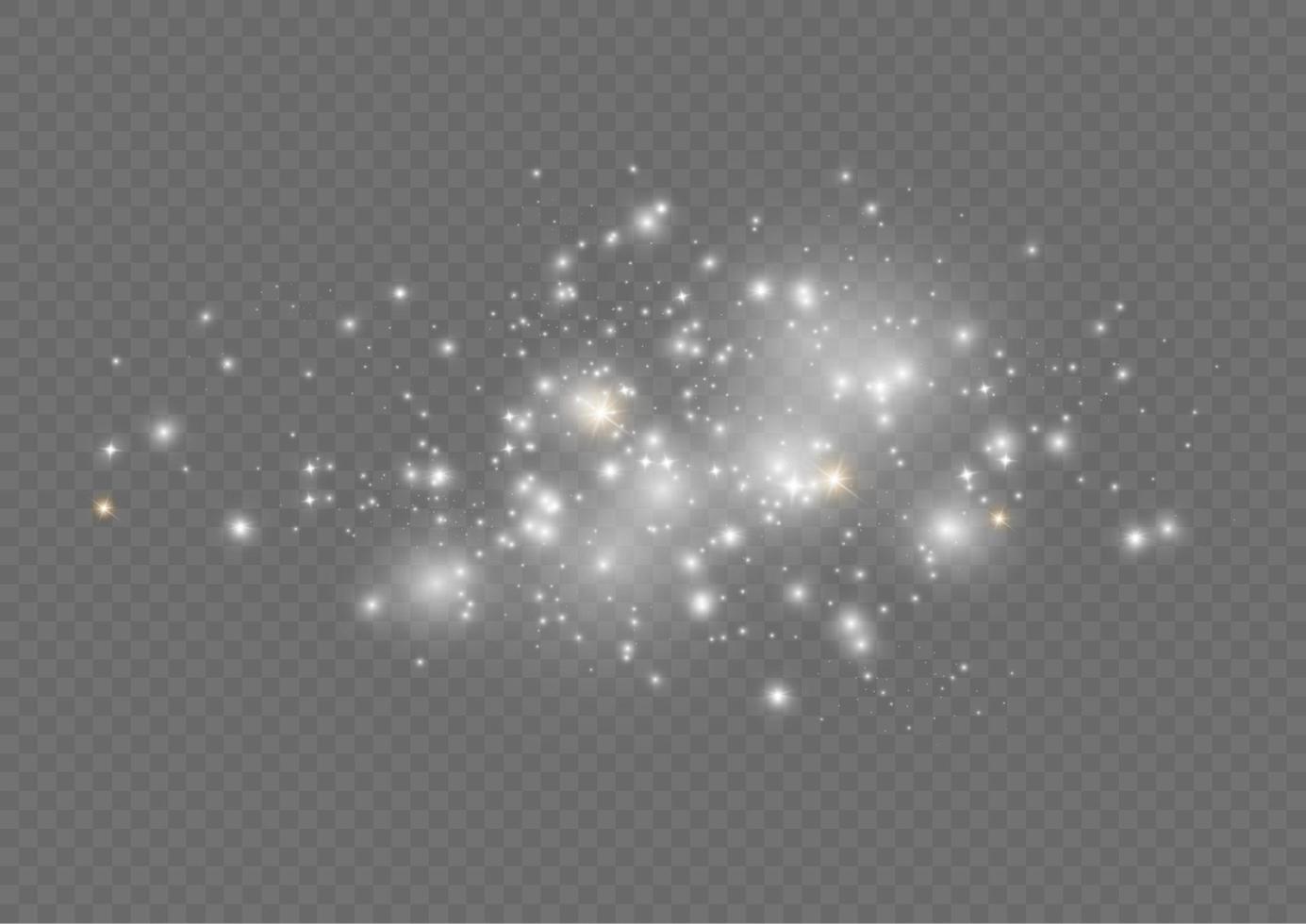 efecto de fondo de partículas de brillo blanco vectorial para tarjeta rica de saludo de lujo. efecto de luz especial de brillo de chispas blancas. textura brillante. chispas de polvo de estrellas en una explosión. vector