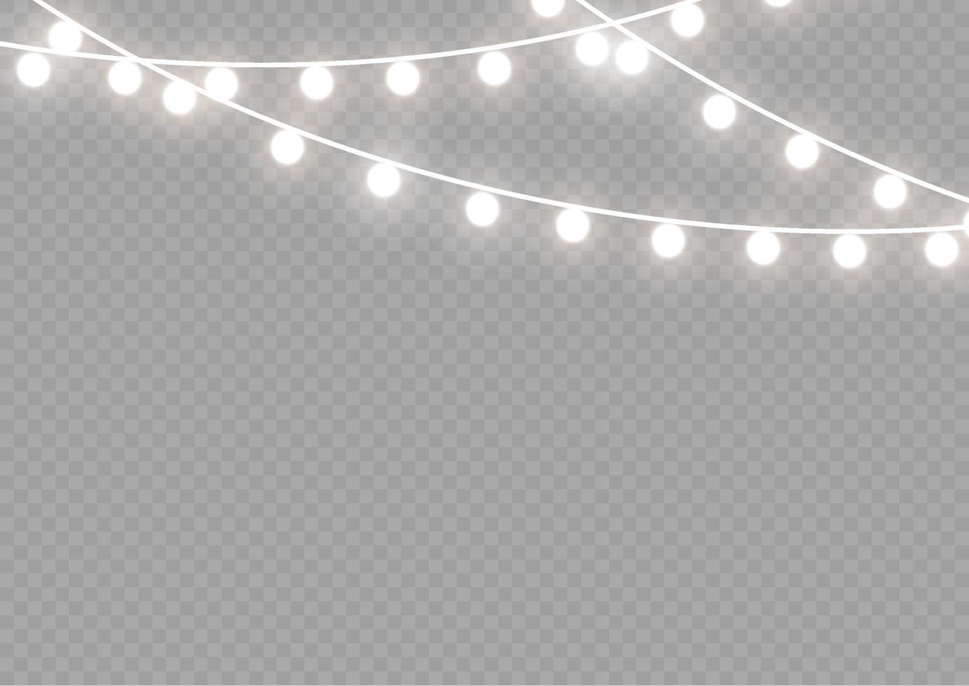 Light effect. Vector illustration. Christmas lights isolated. Christmas glowing garland. For the new year and christmas.