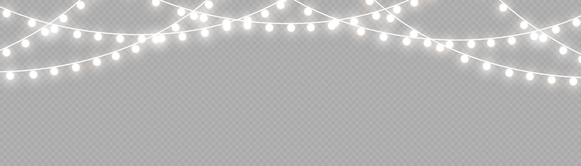 Light effect. Vector illustration. Christmas lights isolated. Christmas glowing garland. For the new year and christmas.