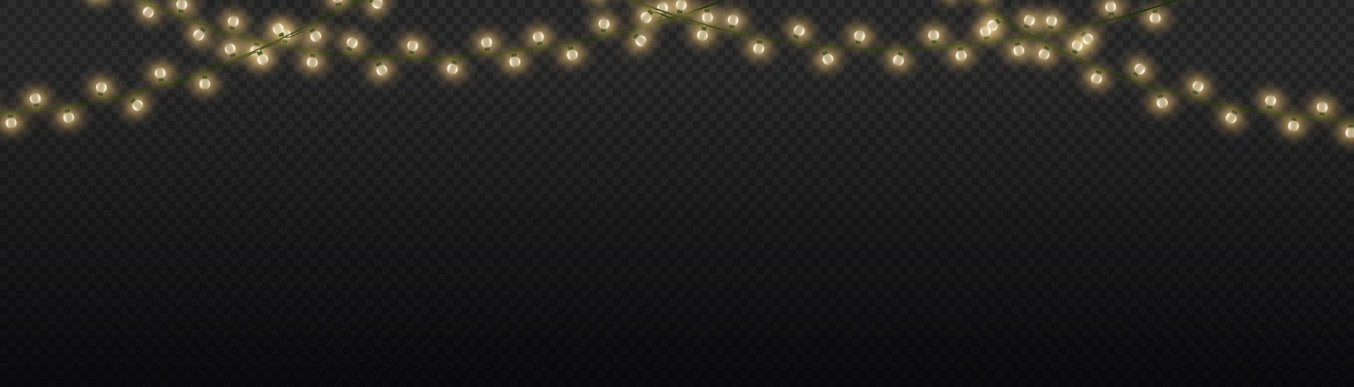 Light effect. Vector illustration. Christmas lights isolated. Christmas glowing garland. For the new year and christmas.