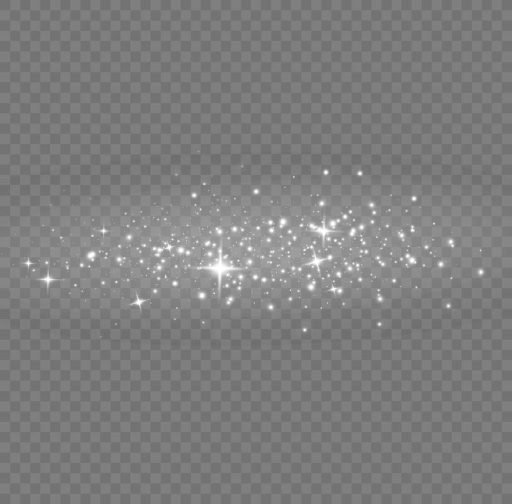 White sparks shine light effect. white dust. Vector sparkles. Christmas abstract. Shiny fairytale dust particles.