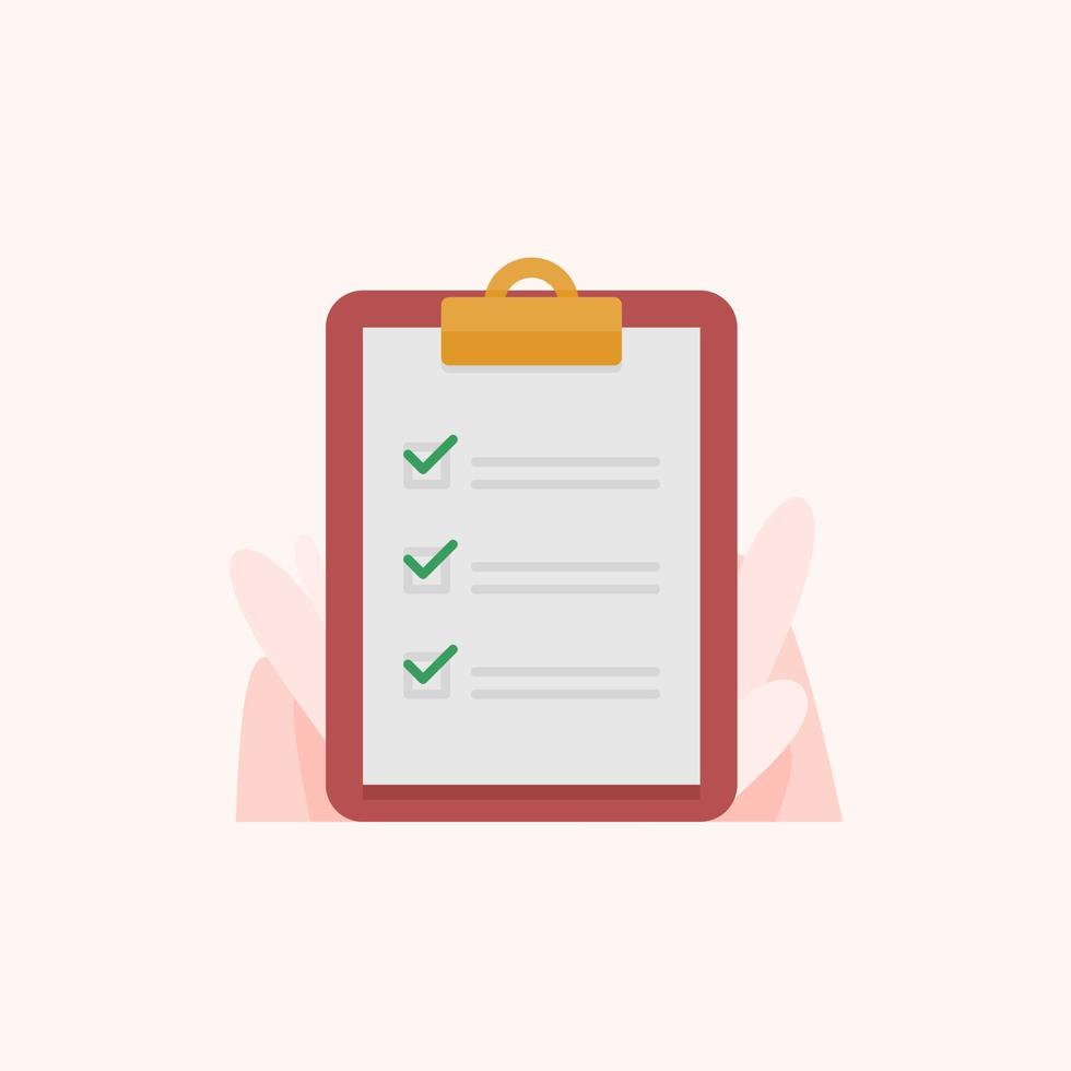 to do list flat illustration,notebook flat vector illustration with simple design