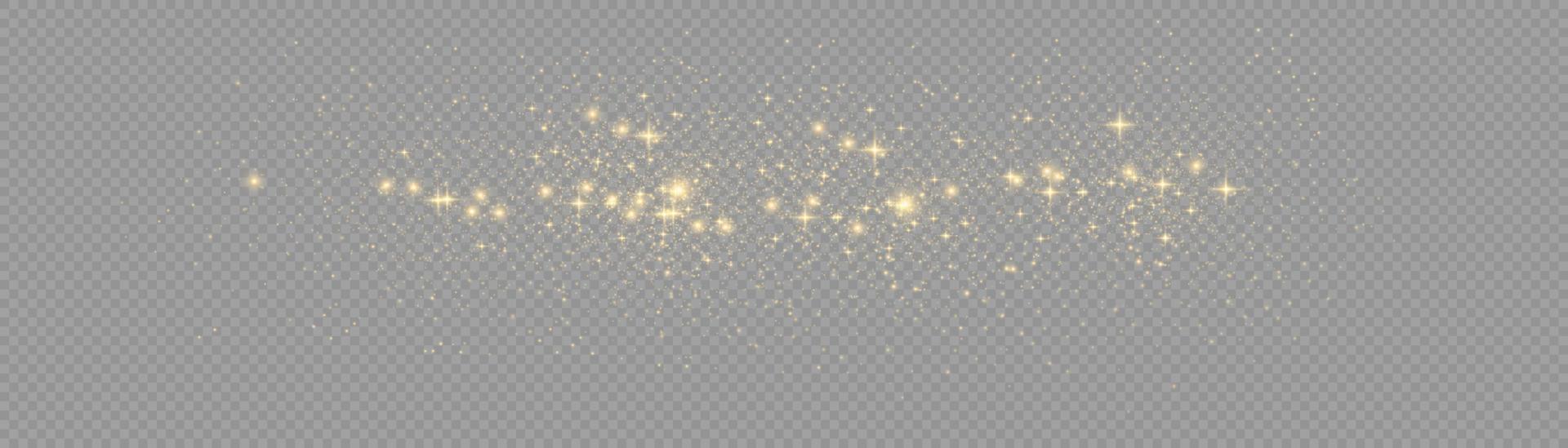 Vector yellow glitter particles background effect for luxury greeting rich card. White sparks glitter special light effect. Sparkling texture. Stardust sparks in an explosion.