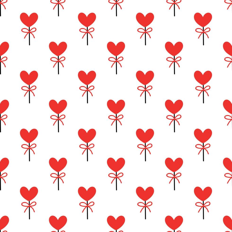 Seamless pattern with candy for valentines day. Vector illustration