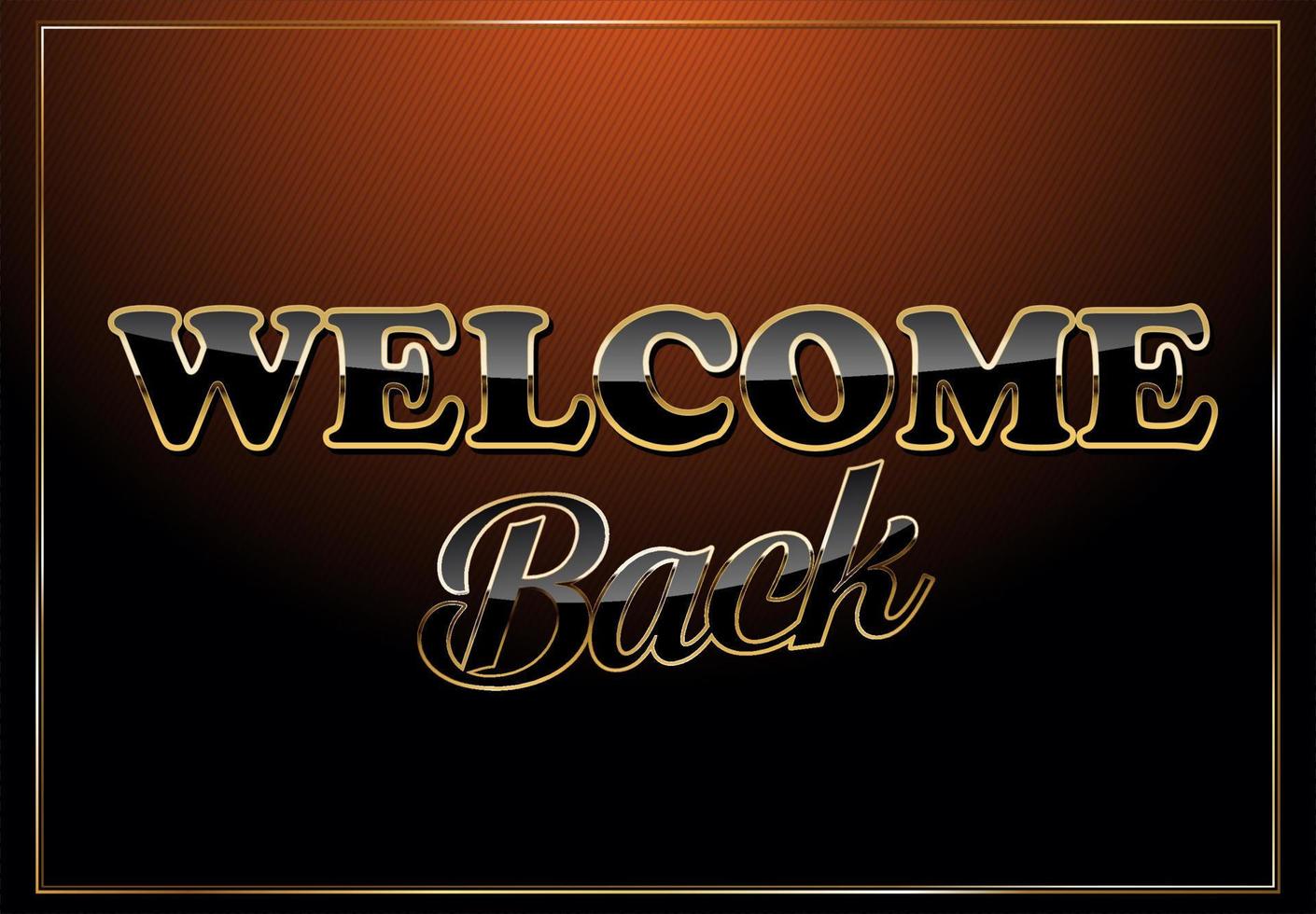 Modern design welcome to the team text gold and black color background vector