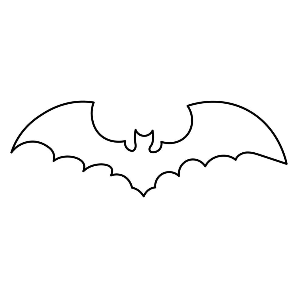 Murciélago de silueta negra abstracta para el diseño de Halloween de celebración vector