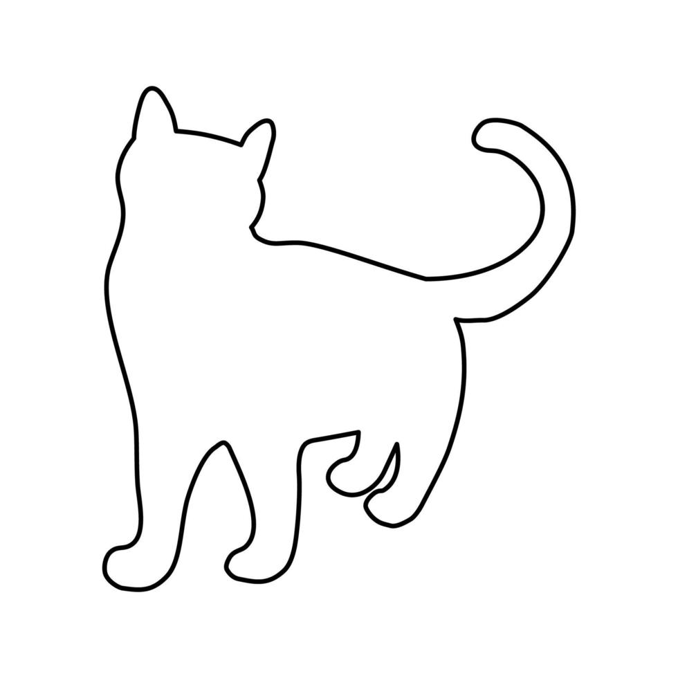 Black silhouette cat, great design for any purposes vector