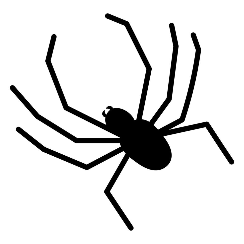 Print Doodle halloween scary black silhouette spider vector