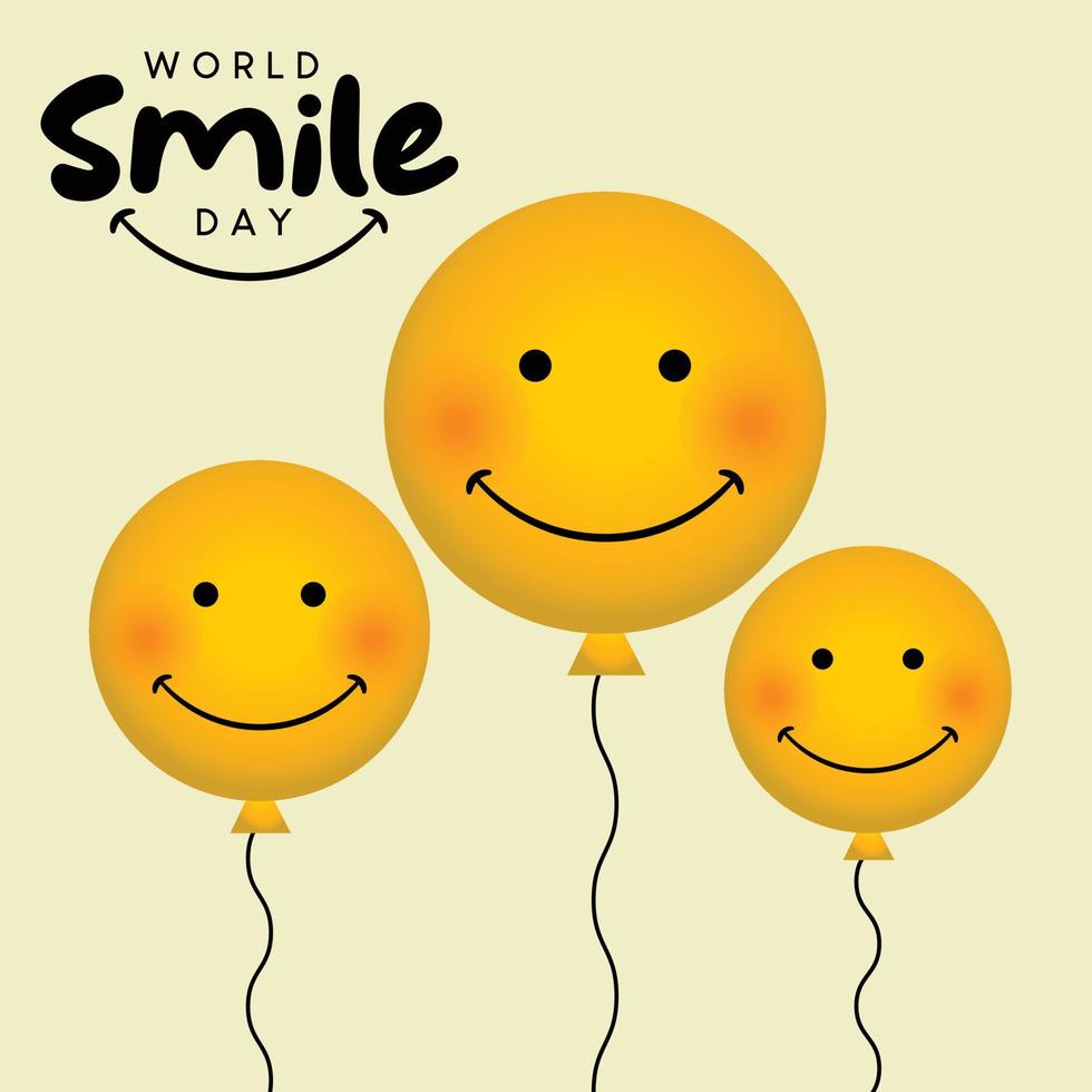 WORLD SMILE DAY BACKGROUND BANNER vector