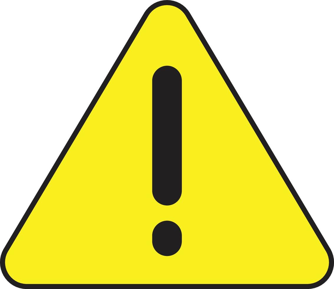 Warning sign flat design concept vector