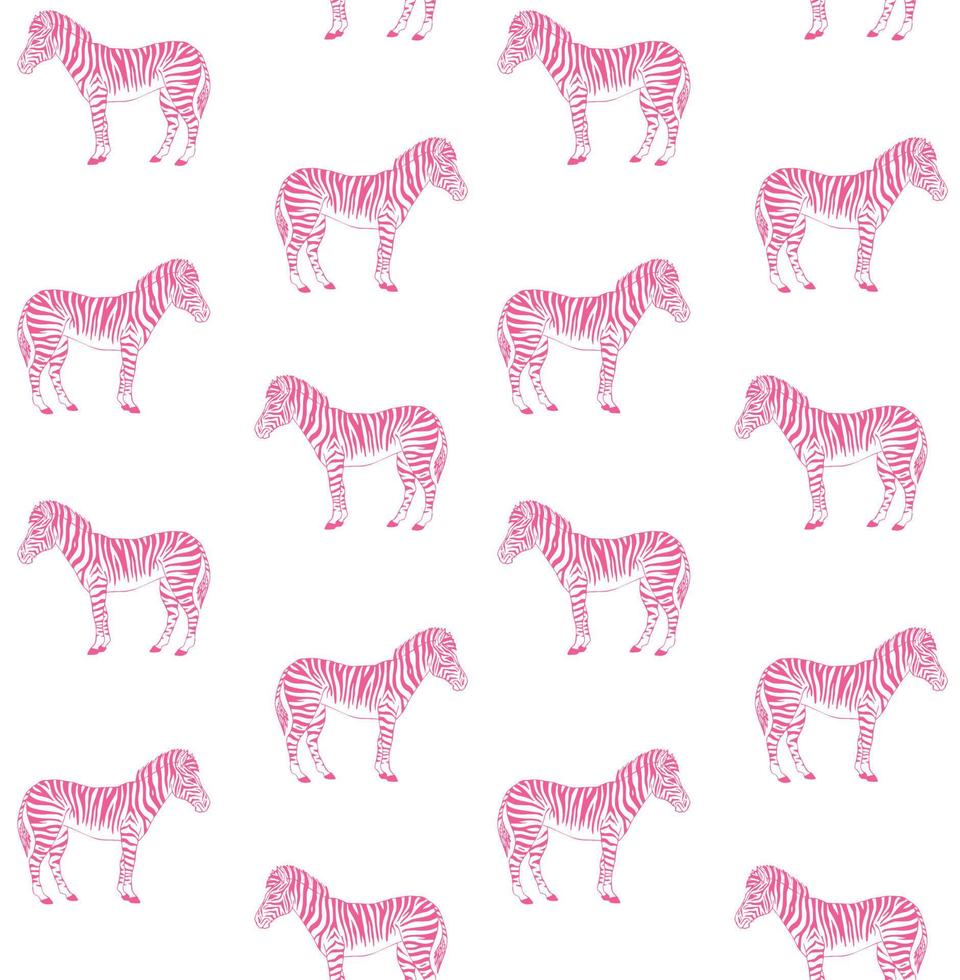 Seamless pattern of zebra vector