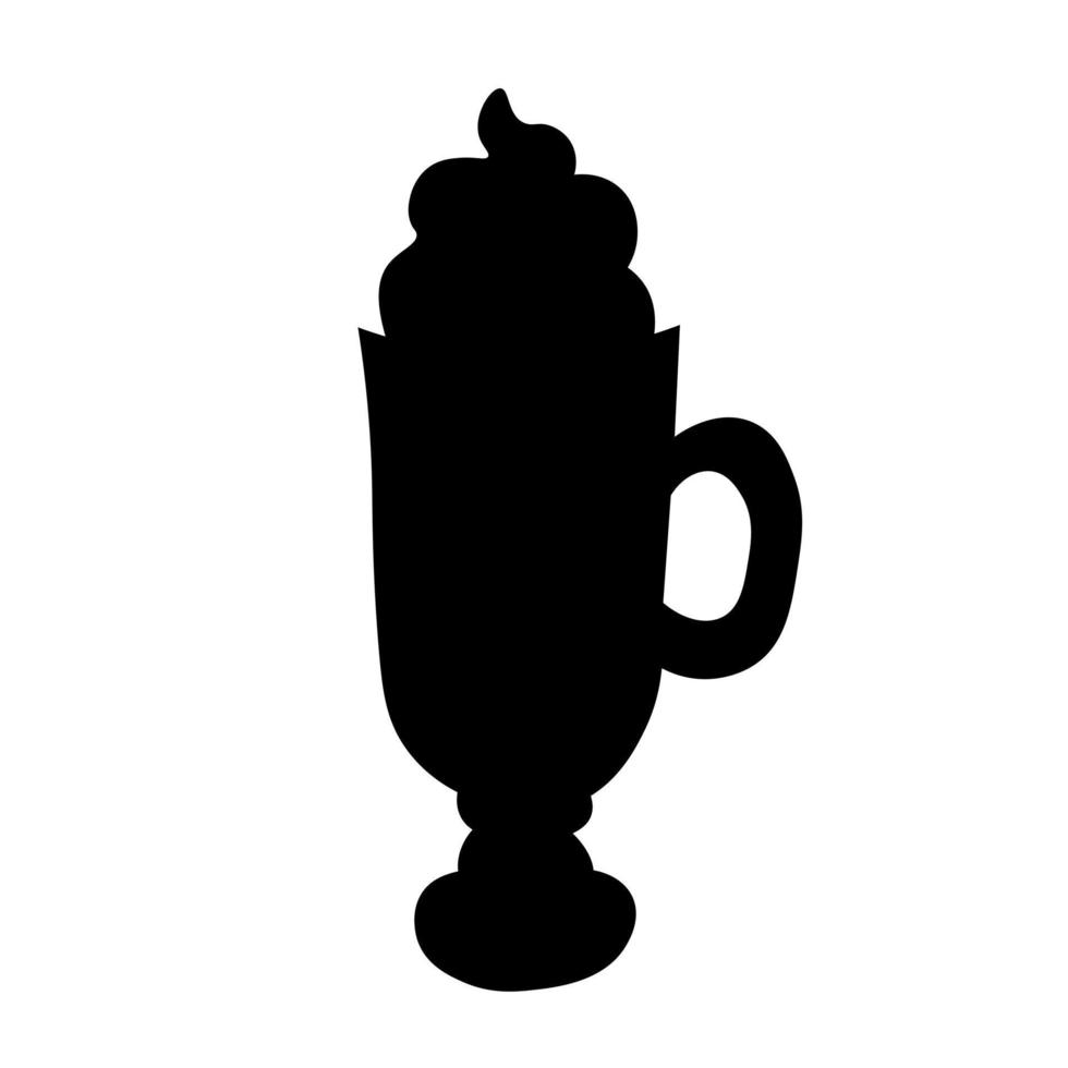 Irish coffee silhouette vector icon
