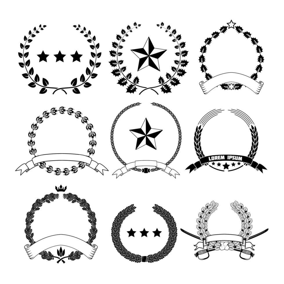 A set of four vector wreaths