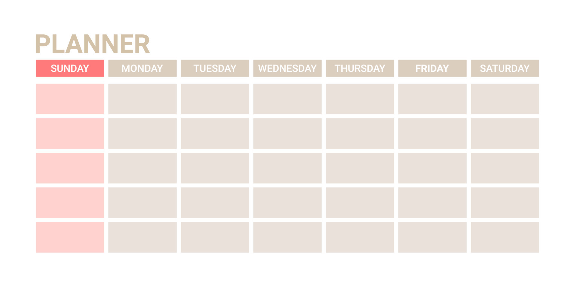 planificador en semana, plantilla de horario diario en una página