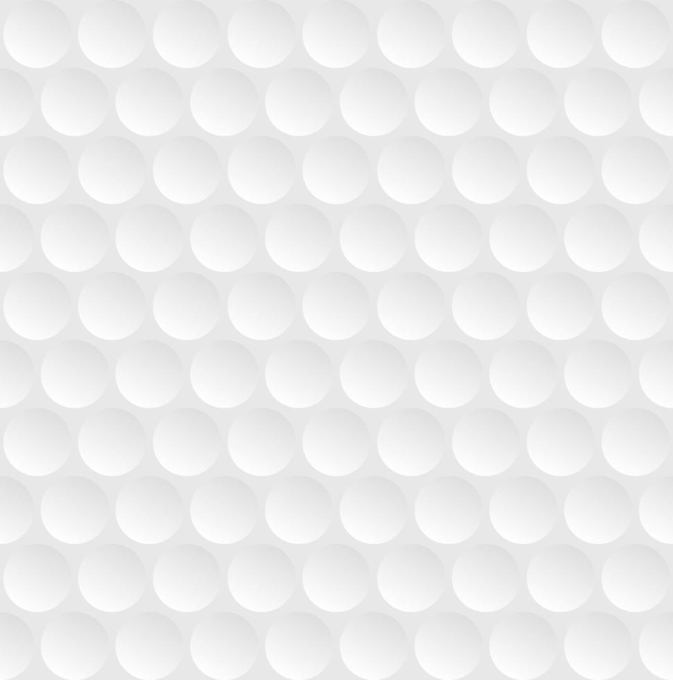 fondo abstracto de pelota de golf, textura sin costuras del círculo. patrón geométrico blanco y gris degradado para golf de juego deportivo. plantilla vectorial vector